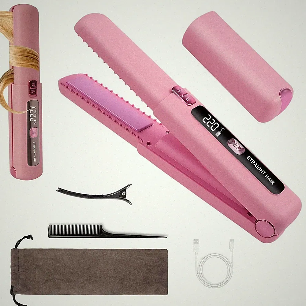 Glätteisen Kabelloser Haarglätter Lockenstab Reise Glätteisen Hair Straightener