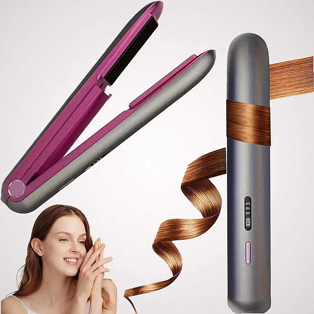 Glätteisen Locken & Glätten,Titanplatten Ionen Haarglätter,Pro Hair Straightener