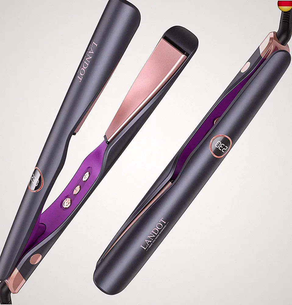 Glätteisen Locken und Glätten 2 in 1: Haarglätter Lockenstab - Geschwungene Sty