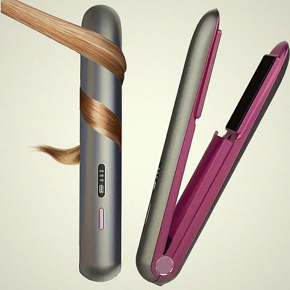 Glätteisen Locken und Glätten,2-in-1 Haarglätter & Lockenstab,Haarglätter 210°C