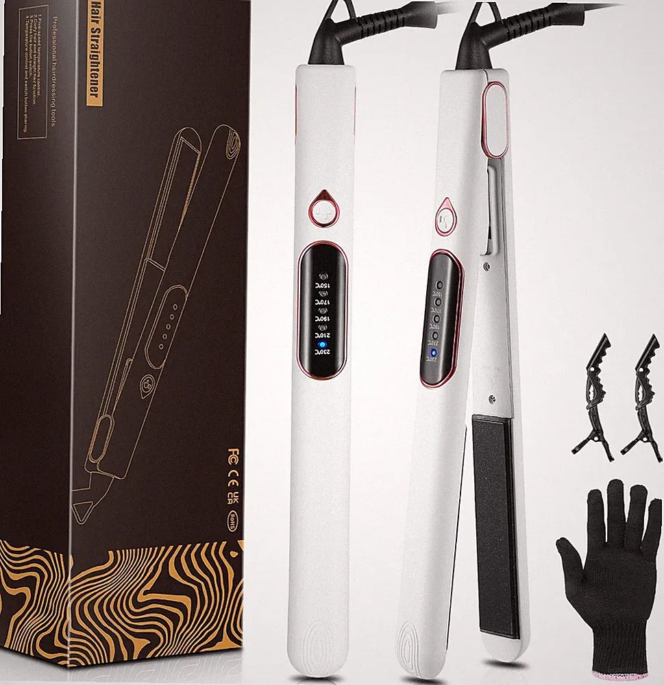 Glätteisen Locken und Glätten 2 in 1, Reise Haarglätter Keramik Wellen Klein Lo