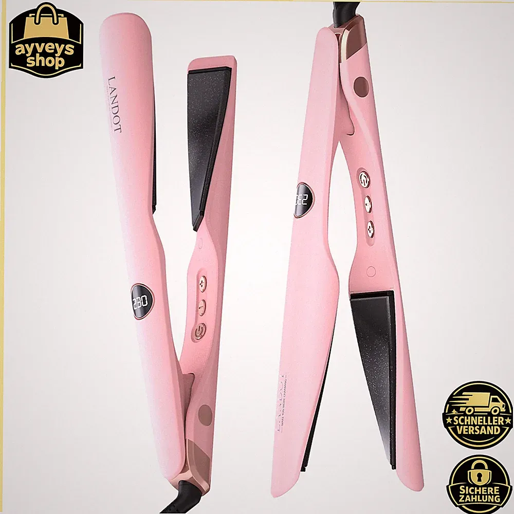Glätteisen Lockenstab 2-in-1 Turmalin-Keramik Anti-Frizz 120-230°C für alle