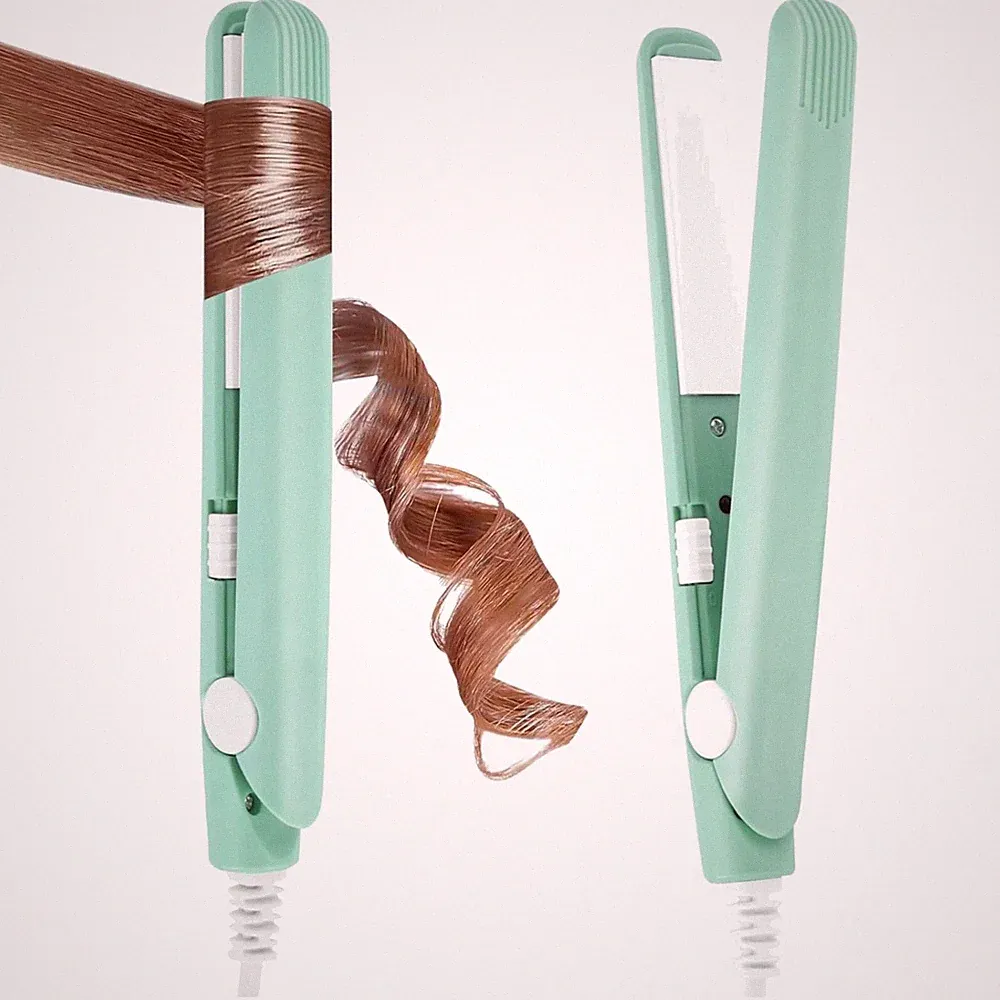 Glätteisen Mini: Haarglätter für Kurzes Haar, Reise-Lockenstab, Super Smooth