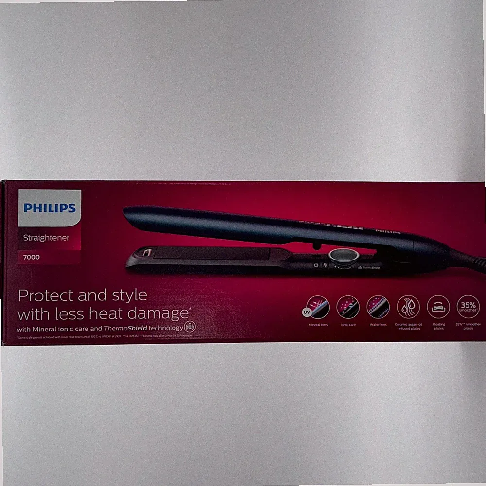 Glätteisen Philips 7000 Series Thermo Shield Ionen Funktionen Keramik blaugrün