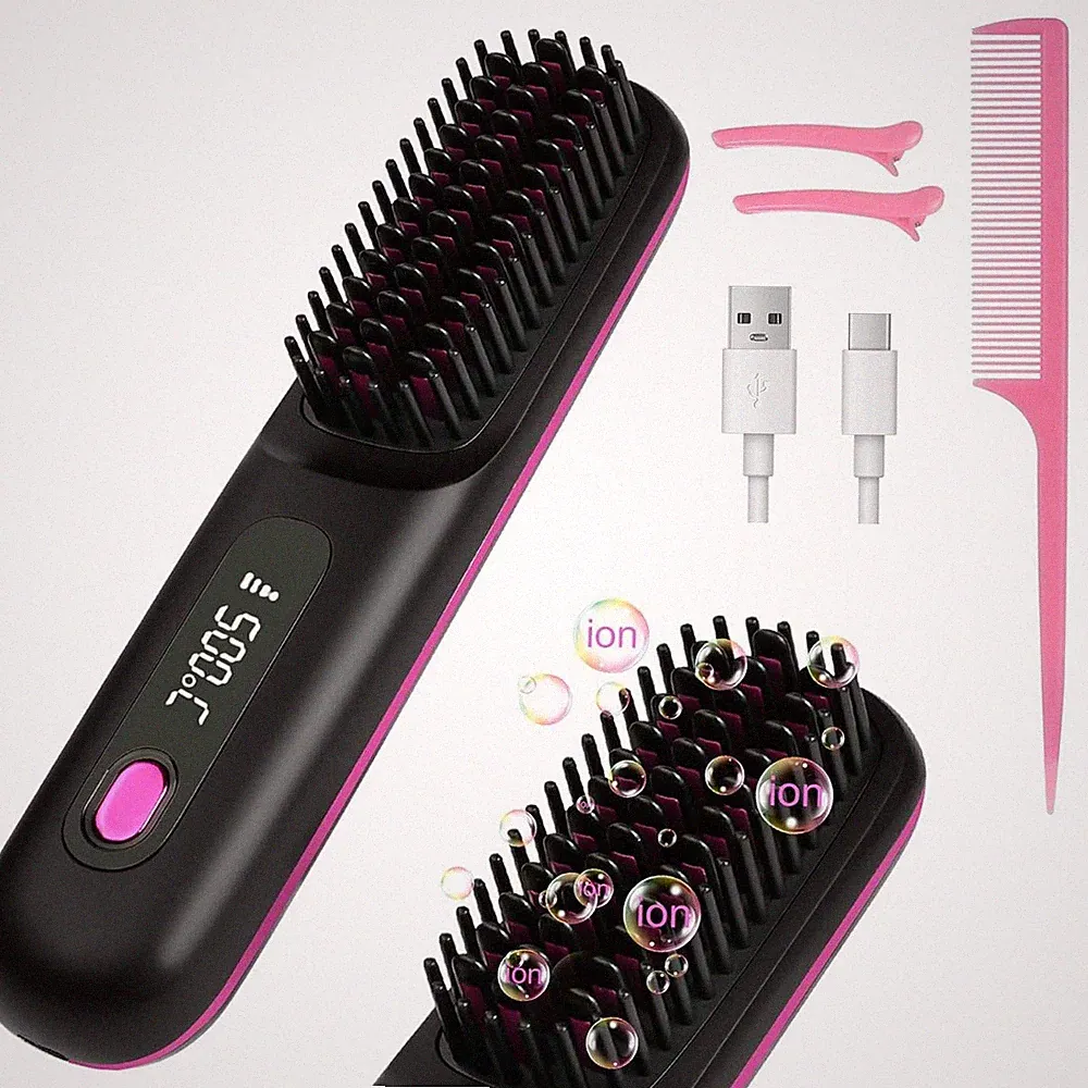 Go Brush Pro – kabellose, tragbare Haarglätterbürste