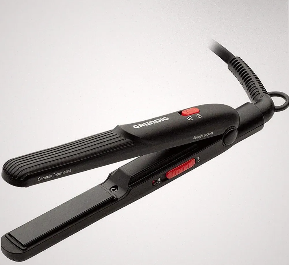 GRUNDIG Mini Reiseglätteisen HS 2030 Keramik Turmalin Haarstyler kompakt