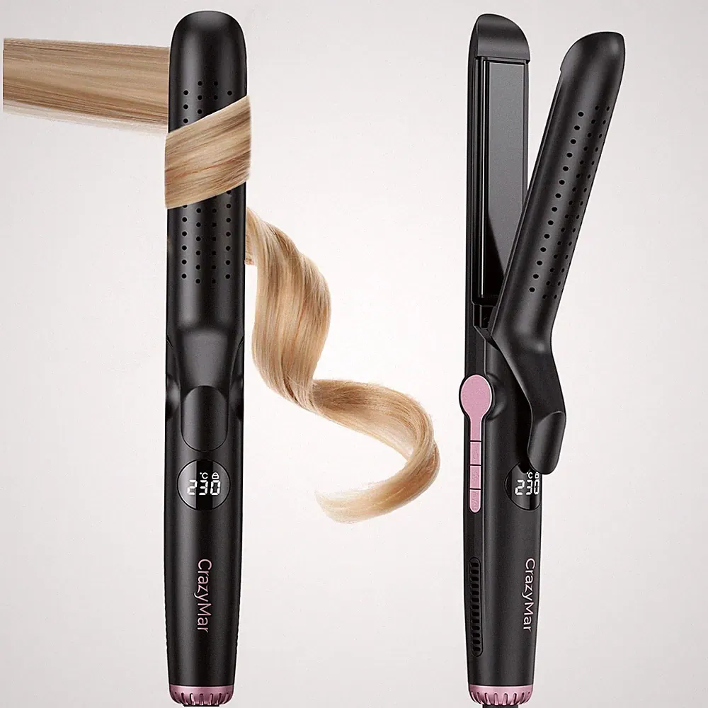 Haarglätter 2 In 1 Glätteisen Locken und Glätten Ionen Air Glätteisen 9