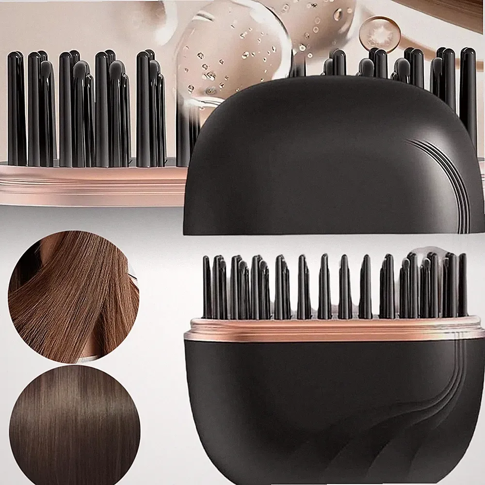 Haarglätter Glätteisen Bürste Glätteisen Haarglätter Kamm Mini Kabellos Geschenk