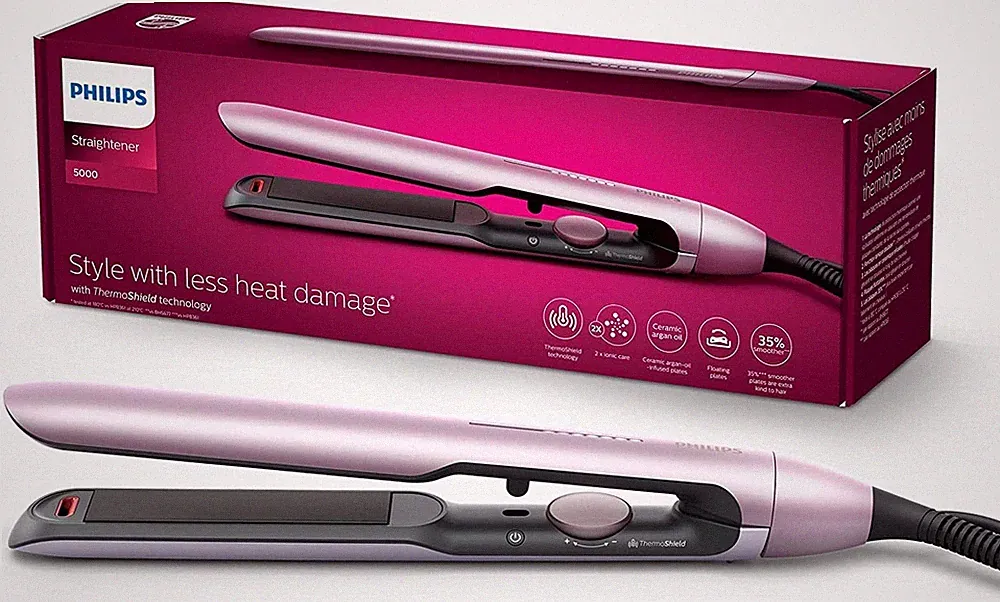 Haarglätter Glätteisen Rosa Philips 5000 120-230°C Schutz-vor-Überhitzung