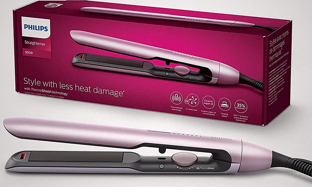 Haarglätter Glätteisen Rosa Philips 5000 120-230°C Schutz-vor-Überhitzung