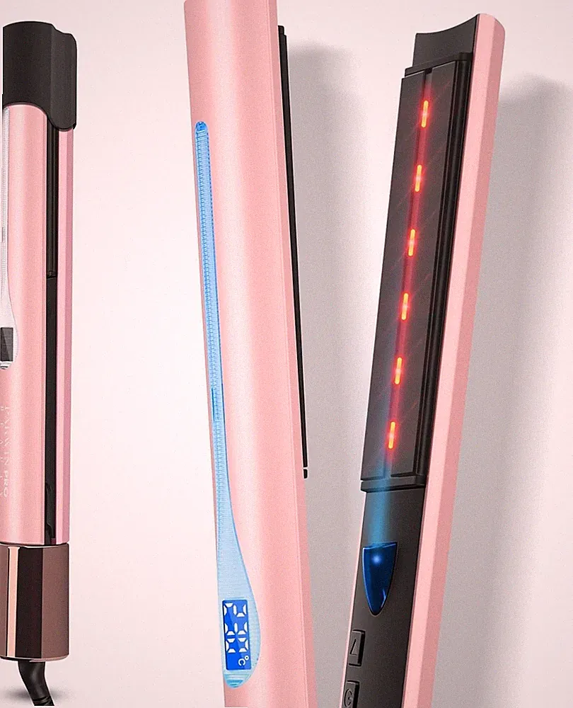Haarglätter mit Infrarot-Ionen, 2 IN 1 Glätteisen Locken, Anti-Frizz, 14 Temp...
