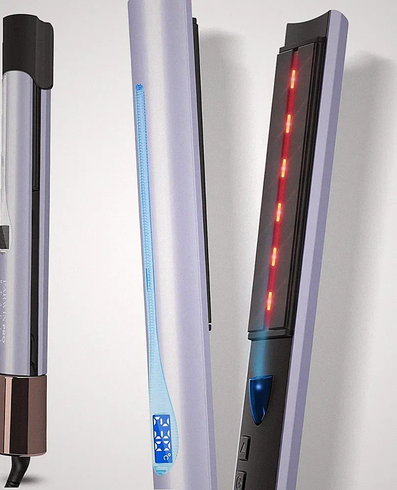 Haarglätter mit Infrarot- und Ionen-Therapie, 2 IN 1 Glätteisen Locken und Gl...