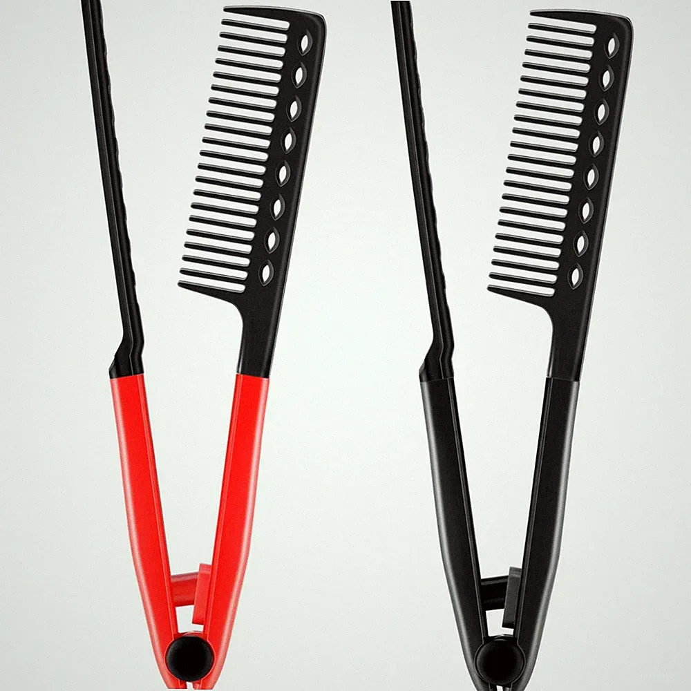 Haarkamm Friseur Glättkamm Glätteisen Kämme Stylinger 2er Pack rosa schwarz