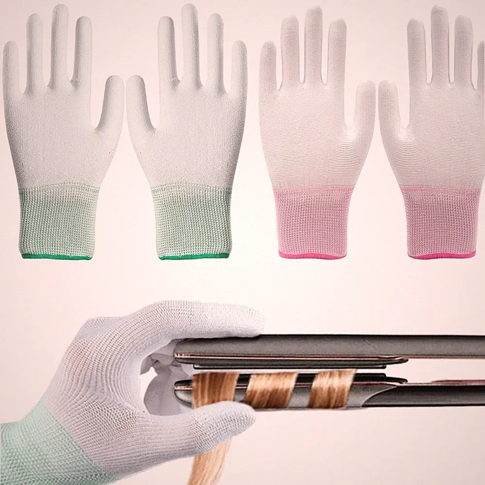 Hitzeschutz Handschuhe Haarstyling Silikonfinger Lockenstab Glätteisen 2 Stück
