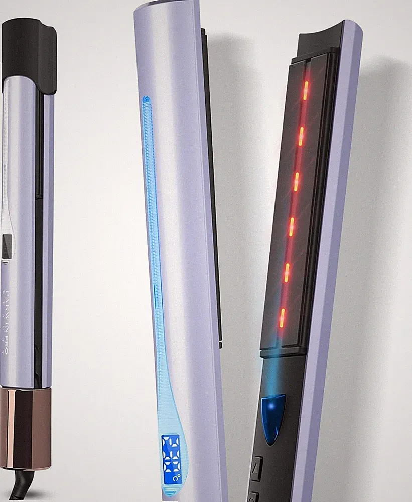 Infrarot Ionen Haarglätter & Styler, 2 in 1 Keramik Glätteisen Locken