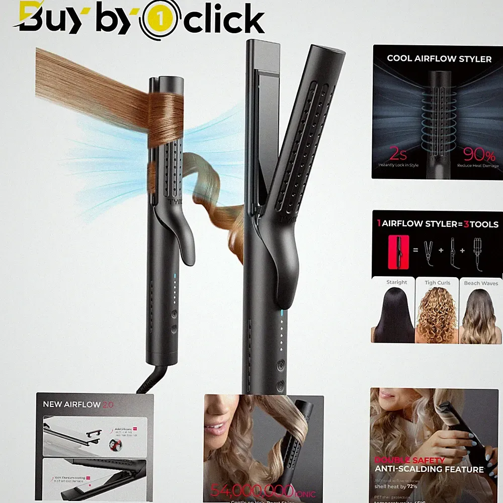 Ionen Haarglätter und Lockenstab 2-in-1 – Schnelles Styling für strahlendes Haar