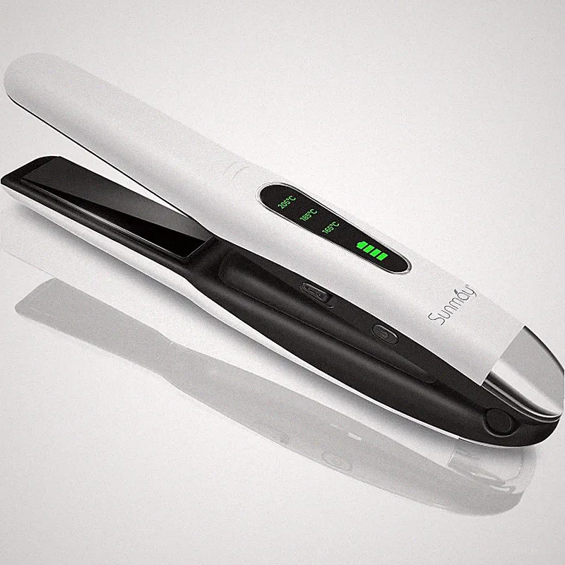 Kabelloses Glätteisen 2 in 1 für Locken und Glätten, tragbar, Akku 5000mAh