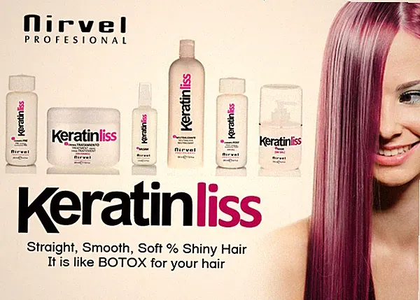 Keratin Haarglättung Glättung FULL Set Glossy