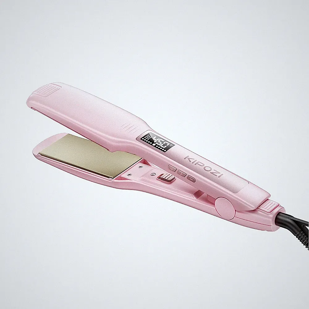 KIPOZI PRO Haarglätter Lockenwickler Nano Keramik Heizung Haarpflege Glätteisen
