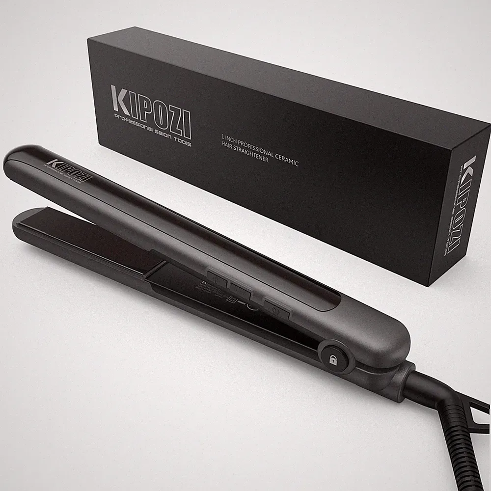 KIPOZI Professional 1 Zoll Haarglätter Dual Voltage Glätteisen 2 in 1 Lockenstab