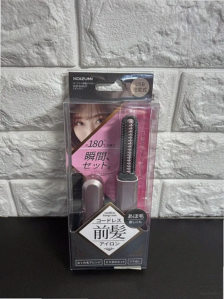 KOIZUMI KHR-6420/P Kabelloses Pony Haar Eisen Rosa 180 °C Wiederaufladbar Japan