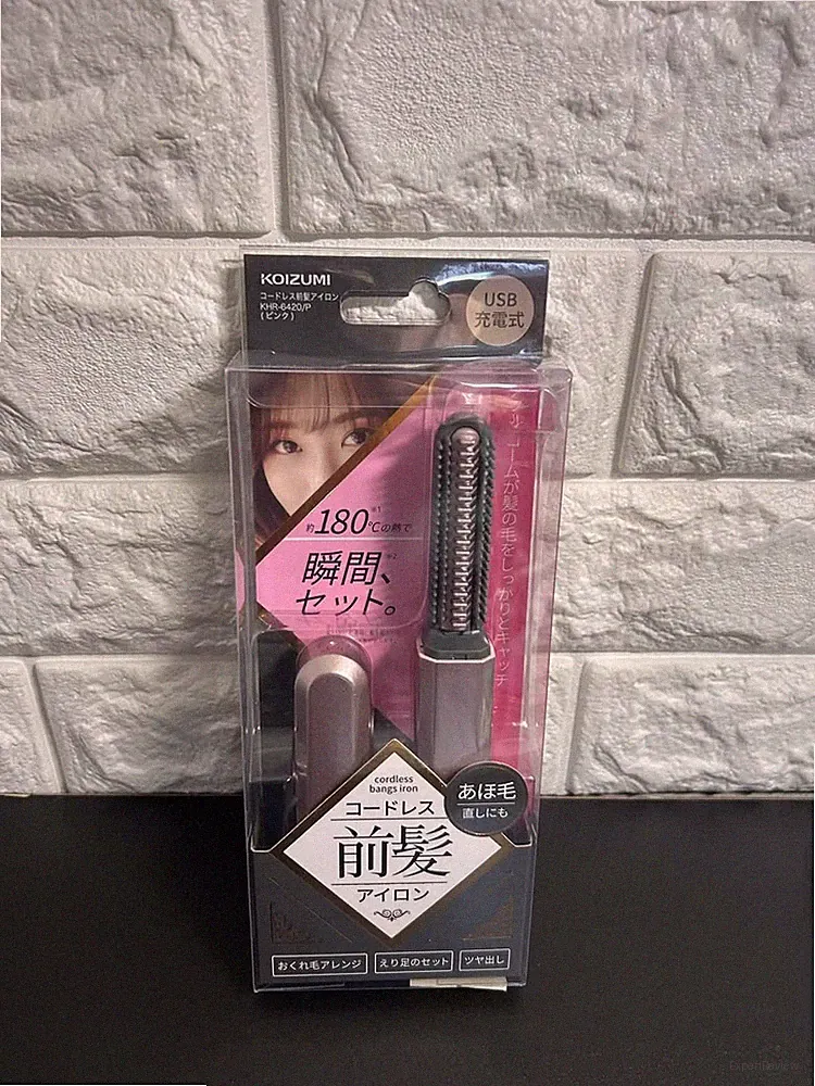 KOIZUMI KHR-6420/P Kabelloses Pony Haar Eisen Rosa Wiederaufladbar 180 ° C...