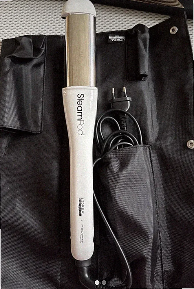 L'Oréal SteamPod Glätteisen & Lockenstab Weiß mit Tasche, Netzstrom, Unisex