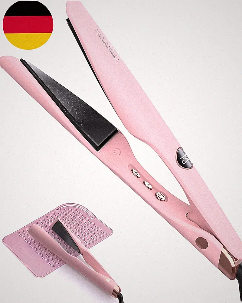 LANDOT 2-In-1 Glätteisen Lockenstab Kombi - Perfekt Zum Glätten, Locken & Wellen