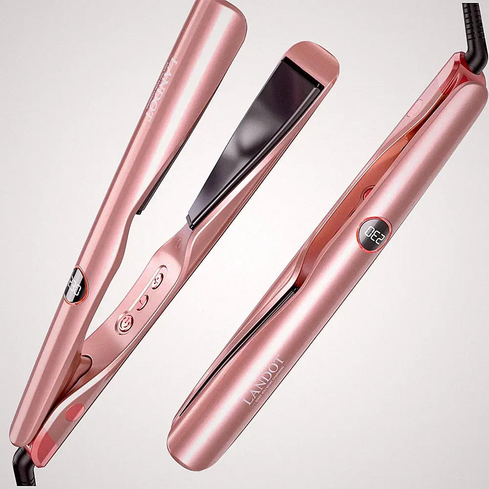 LANDOT 2-in-1 Haarglätter und Lockenstab für Damen - Twisted Flat Curling