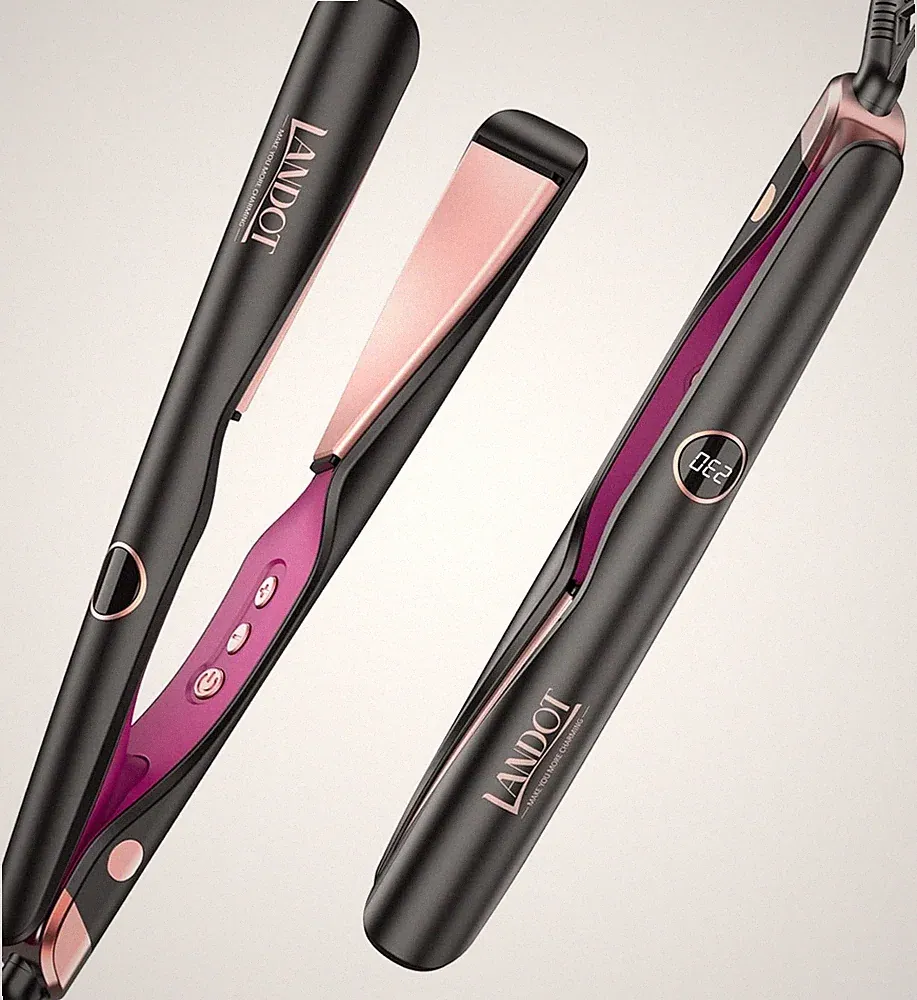 LANDOT Glätteisen Locken und Glätten 2 in 1: Haarglätter Lockenstab