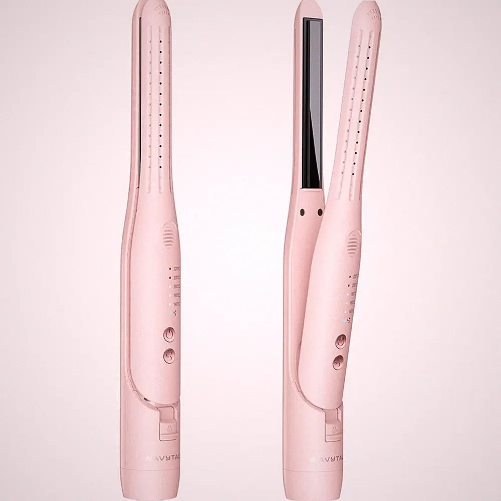 Lockenstab Haarstyling Glätteisen Lockenstab Kurzes Haar Keramik rosa
