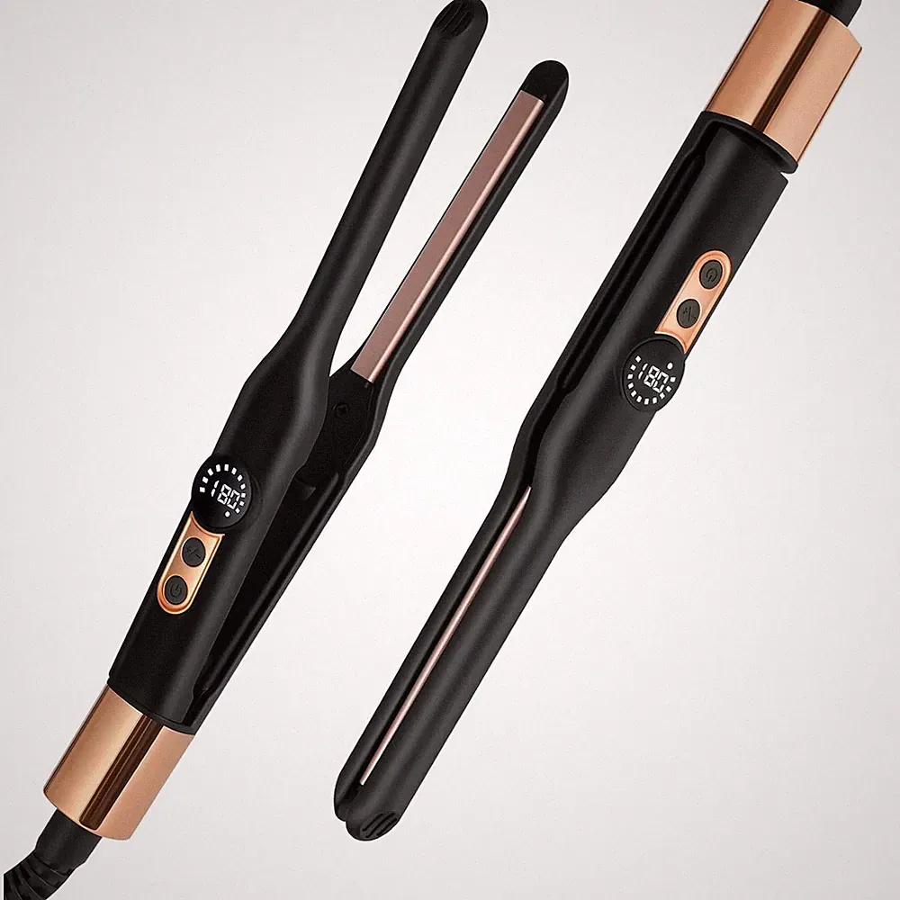 LOPHE Mini Glätteisen, 2 in 1 Haarglätter Locken und Glätten,Tragbarer Re
