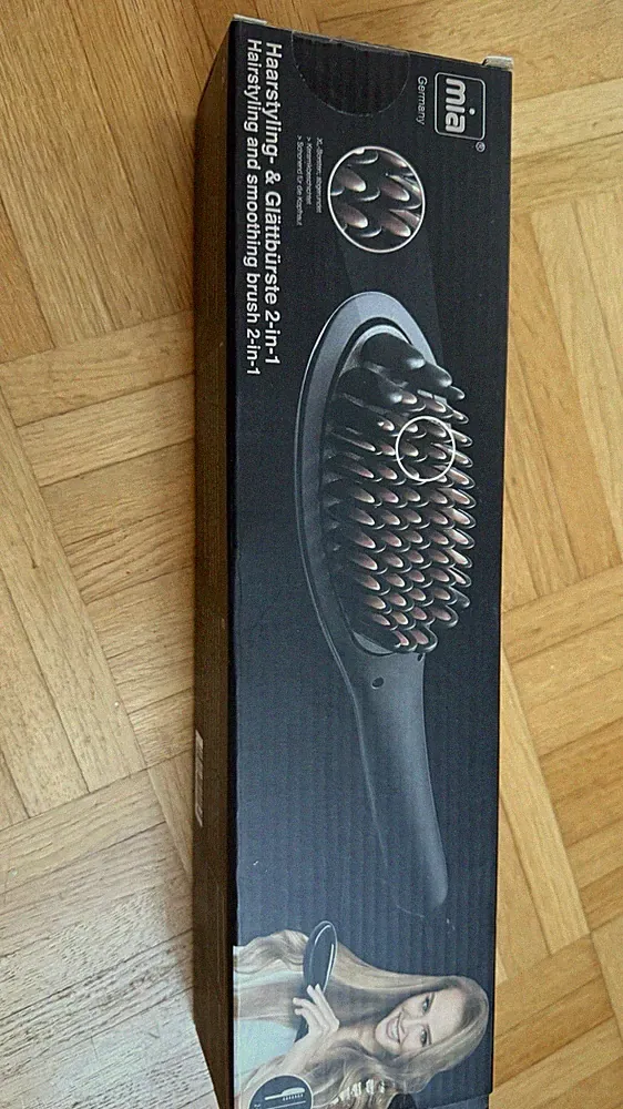MIA Haarstyling-und Glättungsbürste 2-in-1 keramikbeschichtet wie neu!