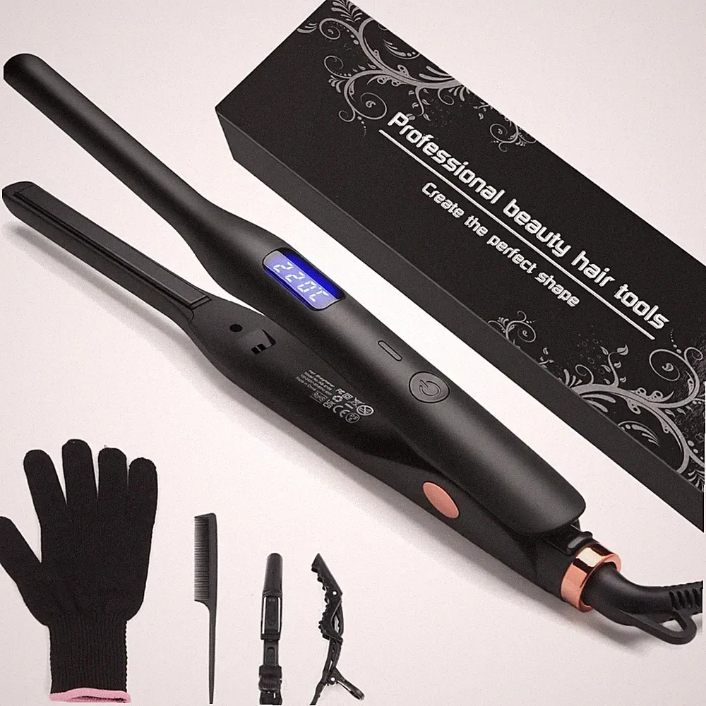 Mini Glätteisen 2-in-1 für kurzes Haar | LCD & Einstellbare Temperatur 130-220°C