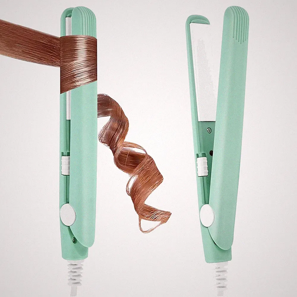 Mini Glätteisen 2-in-1 Haarglätter Lockenstab Reisegerät für alle Haartypen