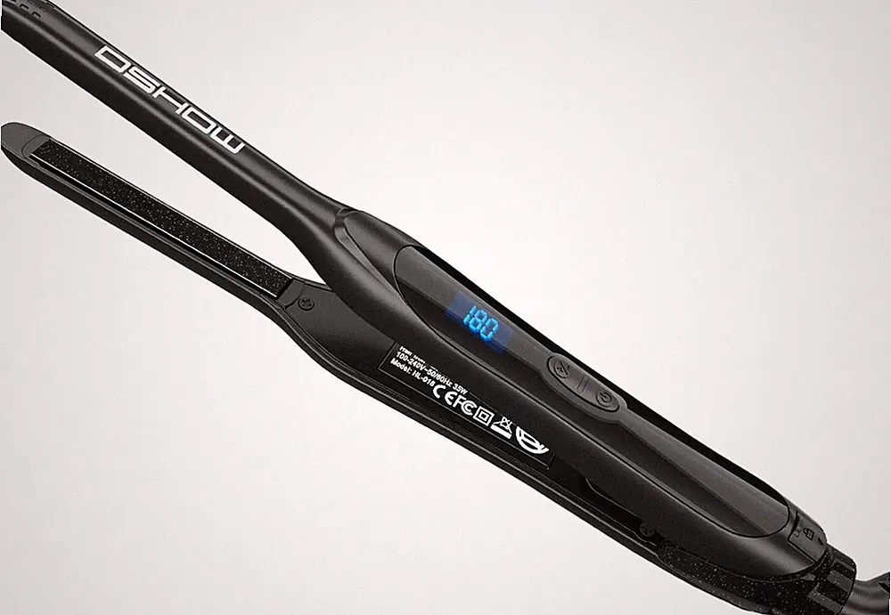 Mini Glätteisen für kurze Haare 2-in-1 Locken und Glätten 220 C schwarz 32x6 cm