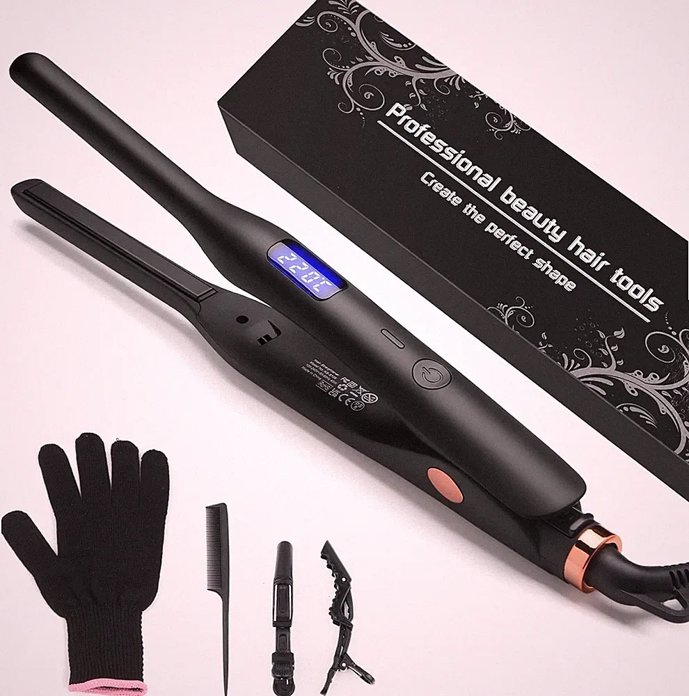 Mini Glätteisen, JAETON Haarglätter & Lockenstab 130-220°C, mit Handschuh 2-in-1
