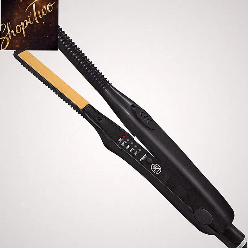 Mini Teddy Wave Haarglätter, Dünner Bleistift, Glätteisen, Titan, Professionelle