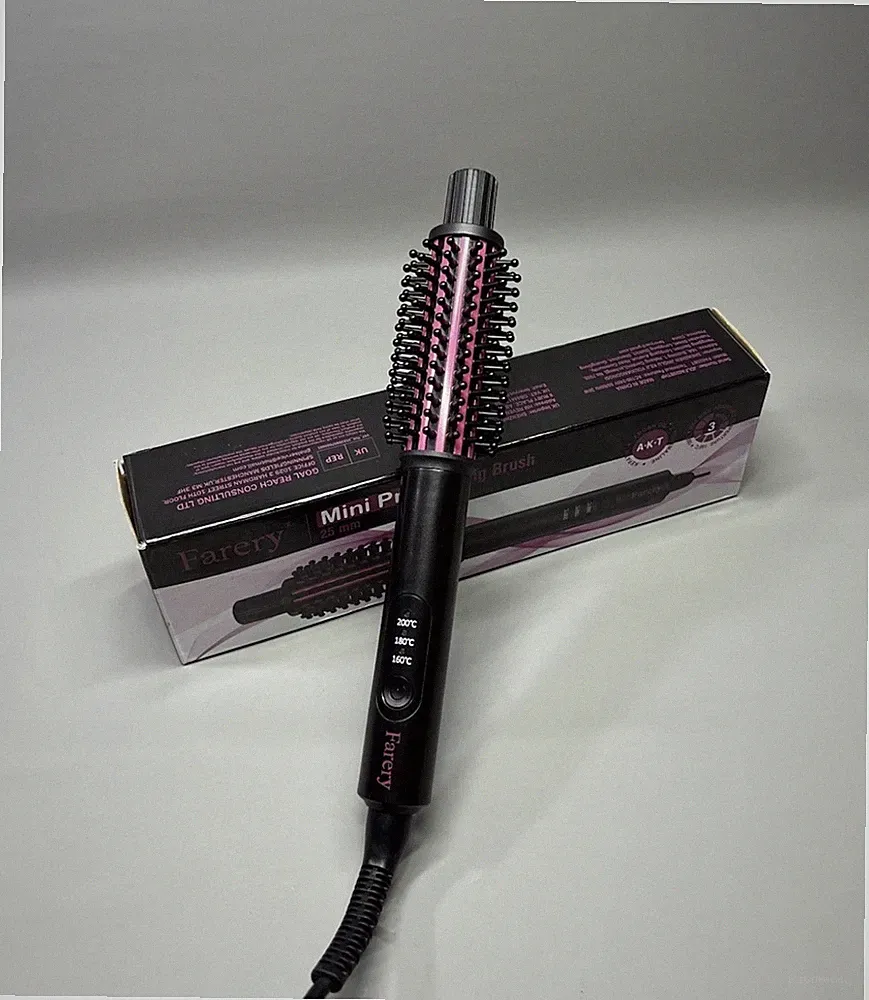 Mini Thermo Hot Brush Lockenstab 25 mm Haar klein Glätteisen Lockenstab