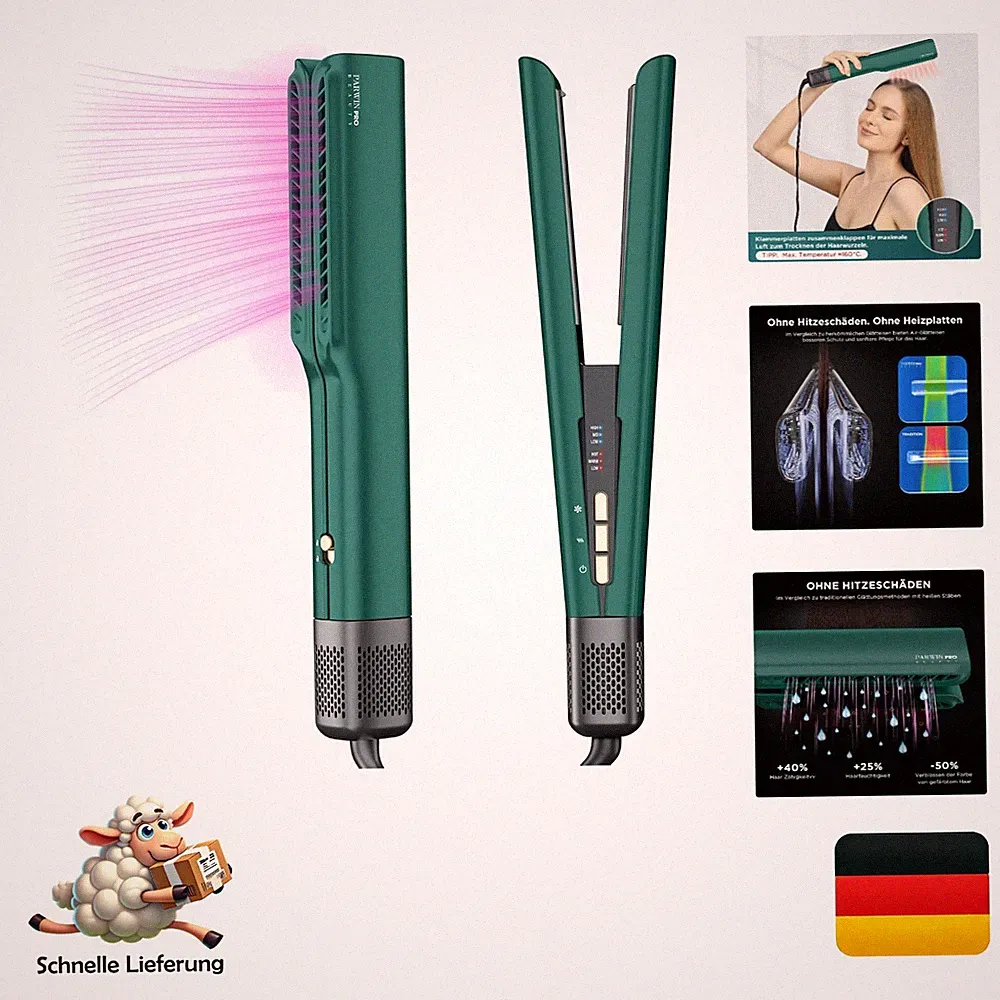Parwin Pro Schönheit: Ionen Air Glätteisen für Haarpflege - 1200W Kraft, 35-75cm