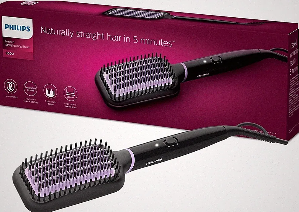Philips BHH880 StyleCare Glätthaarbürste Turmalin Keramikbeschichtung