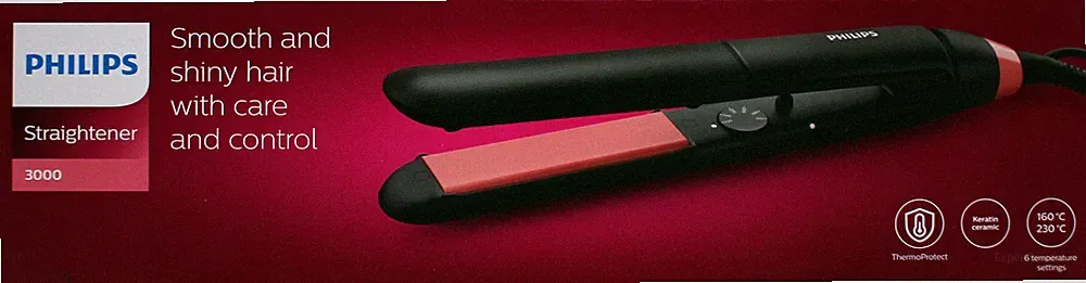 Philips Glätteisen ThermoProtect Keratin Haarglätter 110–240V BHS376/00