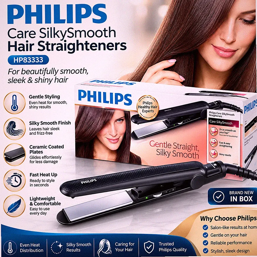 Phillips Care Silky Smooth HP83333 Haarglätter Schwarz Neu in OVP.