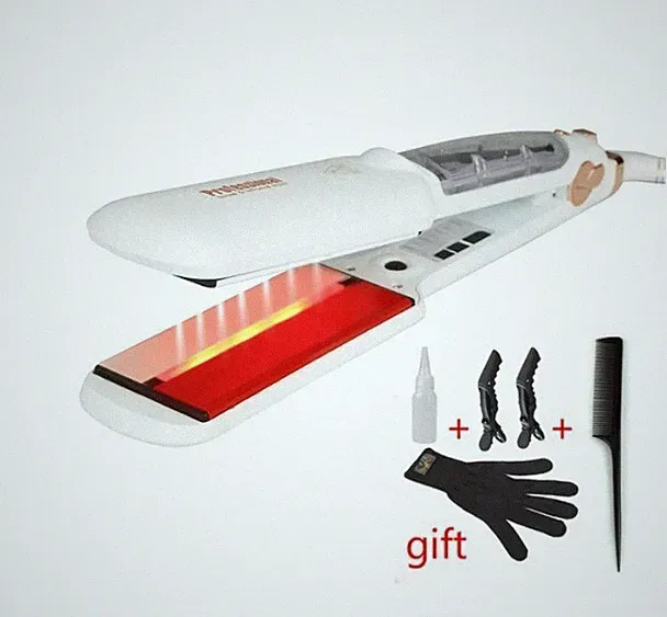 Profi Salon Styling Dampf Haarglätter Infrarot Pflege Keramikbeschichtet