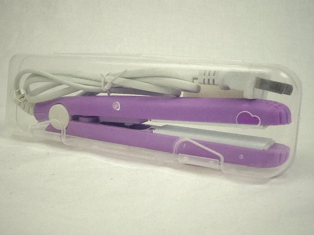 Reise Glätteisen klein mini pink flieder violett lila berry mit US Stecker
