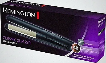 Remington Ceramic Slim Haarglätter, 180–220°C, Schwarz, Glätteisen S1510