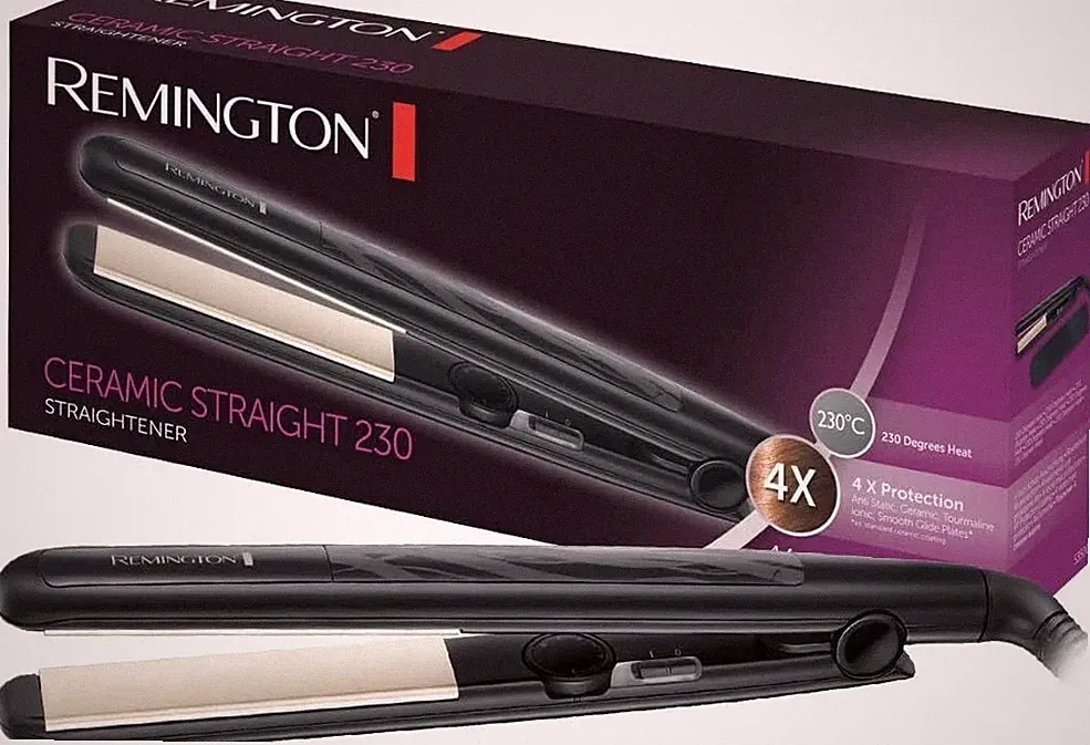 Remington Glätteisen Ceramic Straight, 4-facher Schutz: antistatische Keramik