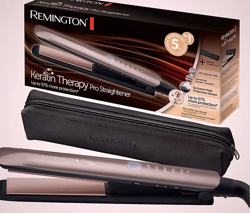 Remington Glätteisen Profi [Hitzeschutzsensor Um Haarschäden Zu Verringern] Kera