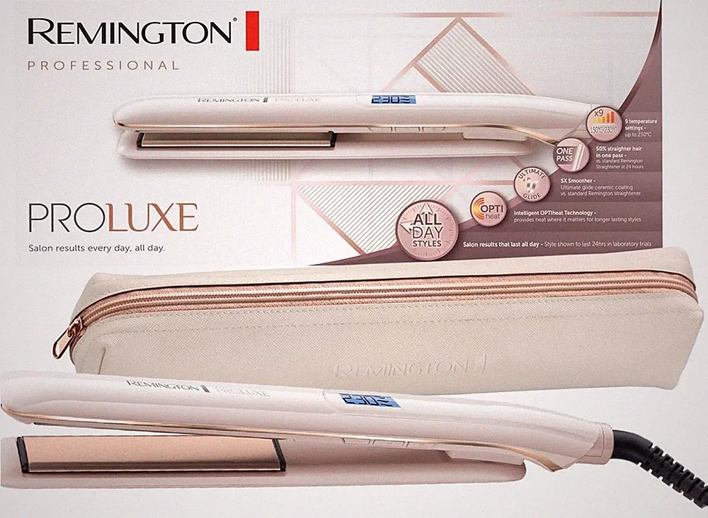 Remington Glätteisen PROluxe (OPTIheat-Technologie für lang anhaltende Styling-E