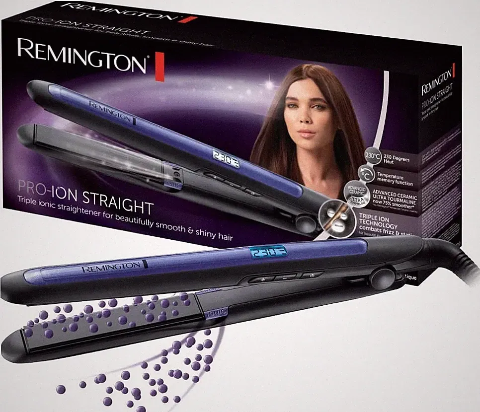 REMINGTON Haarglätter Glätteisen S7710 PRO Ionic 3-fach Ionen Keramik Display